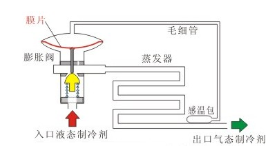內(nèi)平衡式F型熱力膨脹閥結(jié)構圖